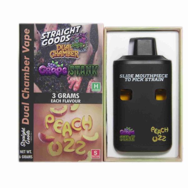 Buy Straight Goods - Dual Chamber Vape - Grape Stank + Peach Ozz (3 Grams + 3 Grams) at MMJ Express Online Shop