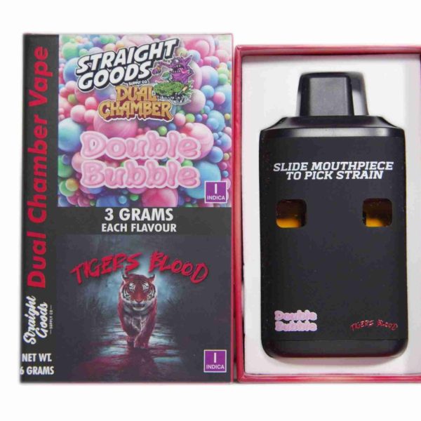 Buy Straight Goods - Dual Chamber Vape - Double Bubble + Tigers Blood (3 Grams + 3 Grams) at MMJ Express Online Shop