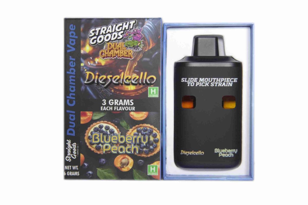 Buy Straight Goods - Dual Chamber Vape - Dieselcello + Blueberry Peach (3 Grams + 3 Grams) at MMJ Express Online Shop