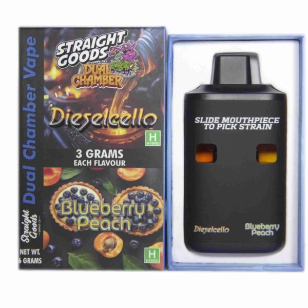 Buy Straight Goods - Dual Chamber Vape - Dieselcello + Blueberry Peach (3 Grams + 3 Grams) at MMJ Express Online Shop