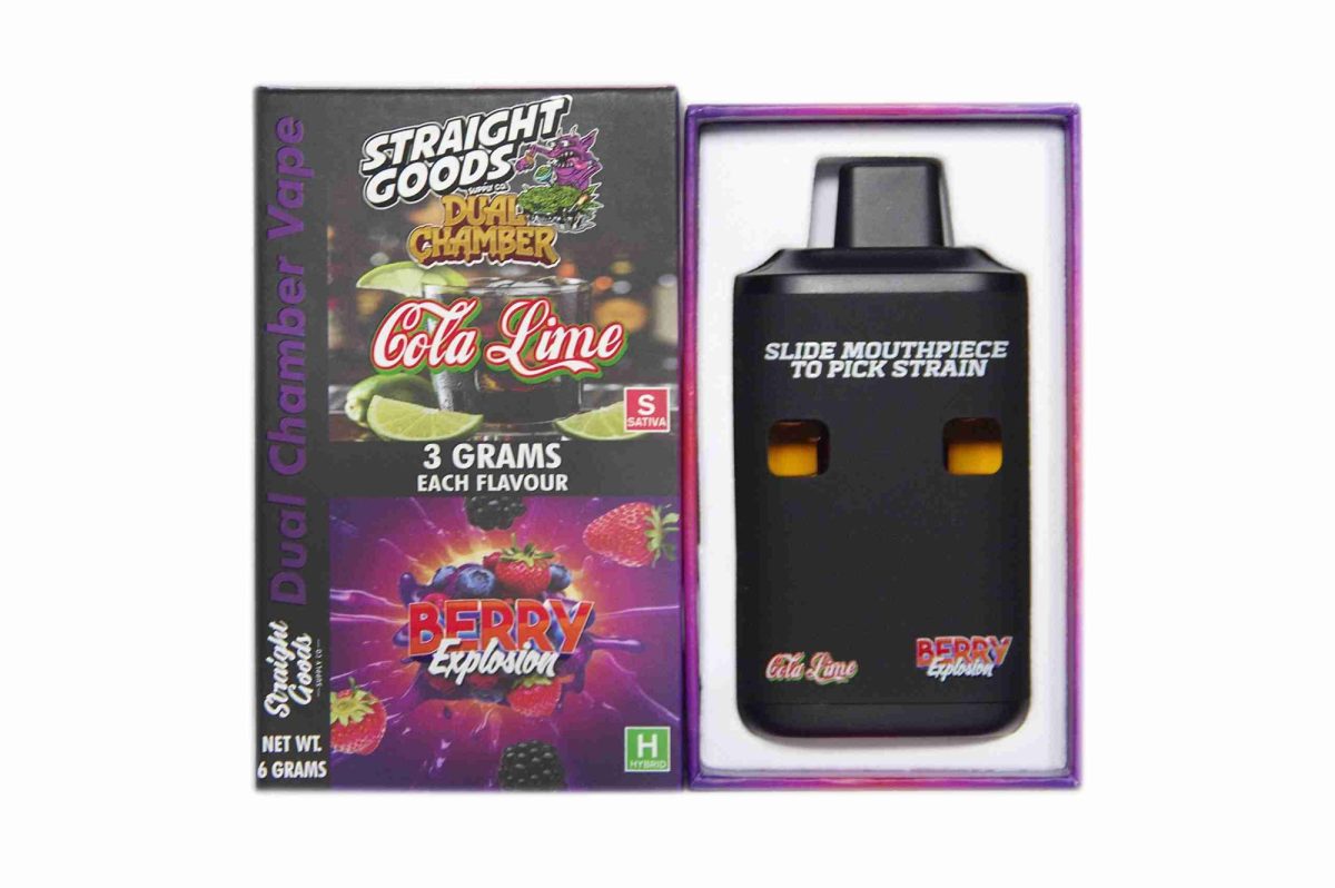 Buy Straight Goods - Dual Chamber Vape - Cola Lime + Berry Explosion (3 Grams + 3 Grams) at MMJ Express Online Shop