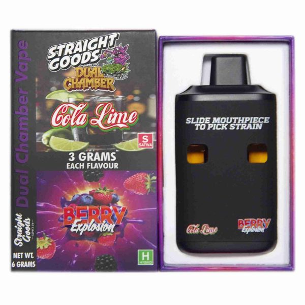 Buy Straight Goods - Dual Chamber Vape - Cola Lime + Berry Explosion (3 Grams + 3 Grams) at MMJ Express Online Shop