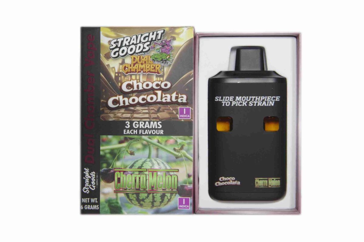 Buy Straight Goods - Dual Chamber Vape - Choco Chocolata + Cherra Melon (3 Grams + 3 Grams) at MMJ Express Online Shop