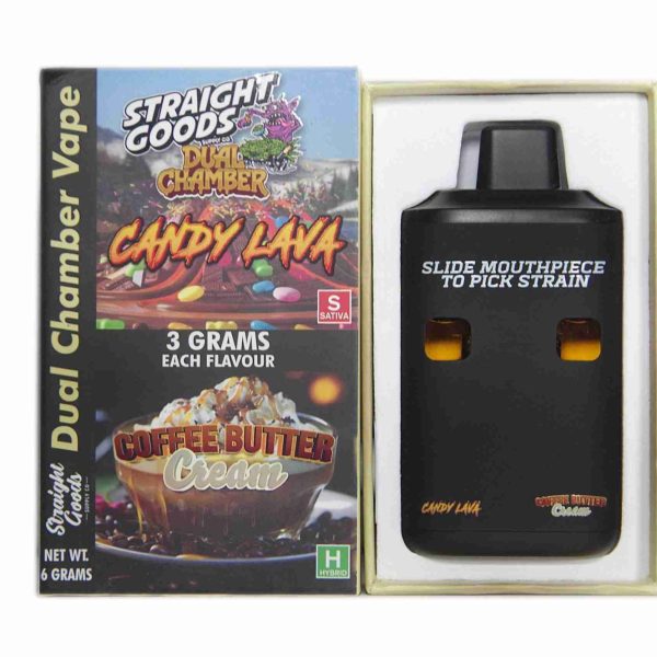 Buy Straight Goods - Dual Chamber Vape - Candy Lava x Coffee Butter Cream (3 Grams + 3 Grams) at MMJ Express Online Shop