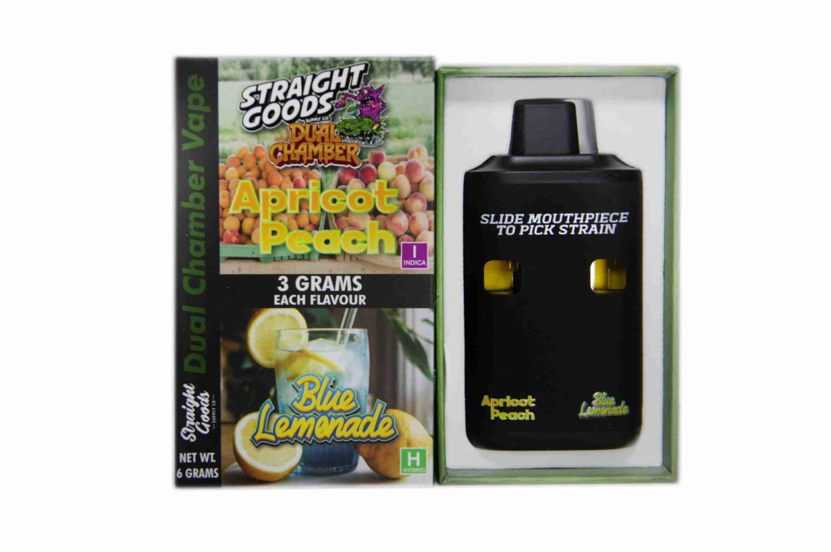Buy Straight Goods - Dual Chamber Vape - Apricot Peach + Blue Lemonade (3 Grams + 3 Grams) at MMJ Express Online Shop