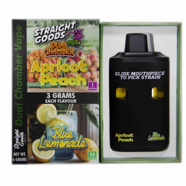 Buy Straight Goods - Dual Chamber Vape - Apricot Peach + Blue Lemonade (3 Grams + 3 Grams) at MMJ Express Online Shop