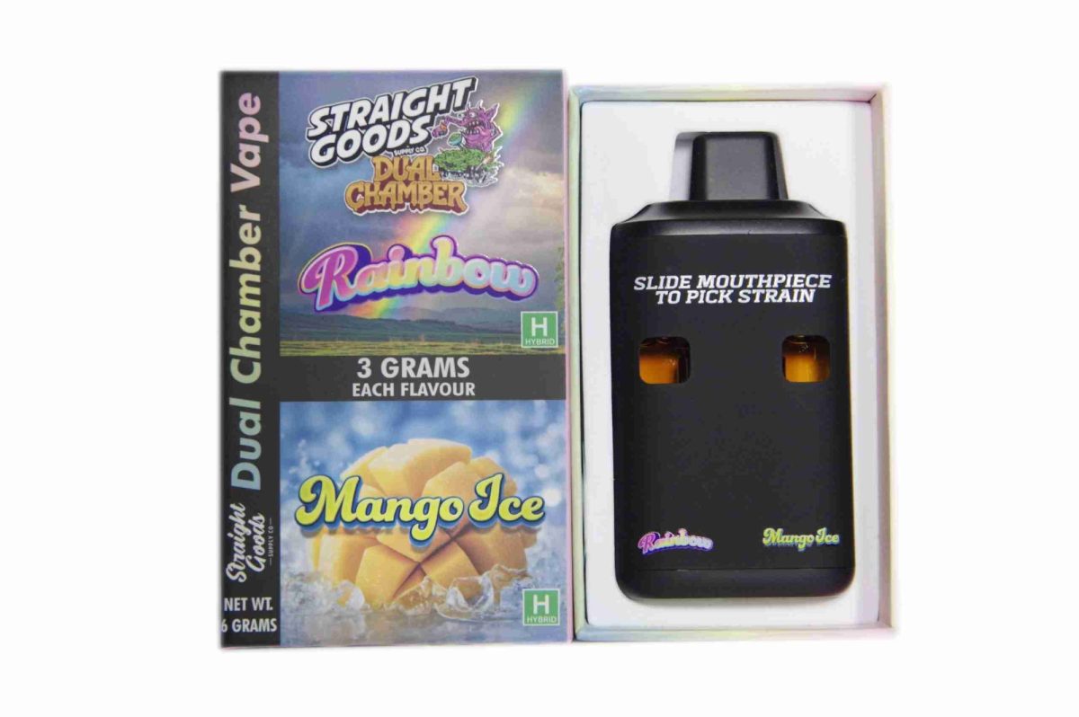 Buy Straight Goods - Dual Chamber Vape - Rainbow + Mango Ice (3 Grams + 3 Grams) at MMJ Express Online Shop