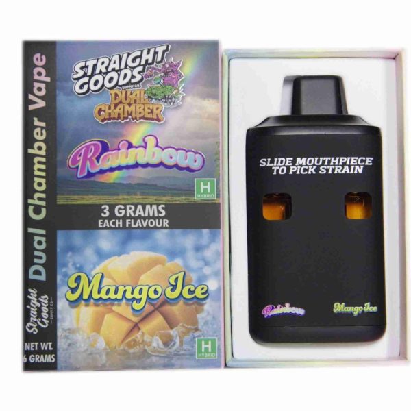 Buy Straight Goods - Dual Chamber Vape - Rainbow + Mango Ice (3 Grams + 3 Grams) at MMJ Express Online Shop