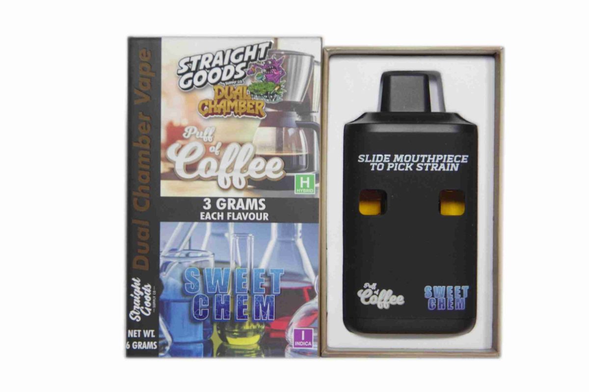 Buy Straight Goods - Dual Chamber Vape - Puff of Coffee + Sweet Chem (3 Grams + 3 Grams) at MMJ Express Online Shop
