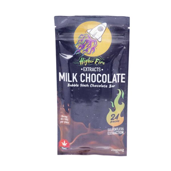 Buy Higher Fire Extracts - Bubble Hash Chocolate Bar - Milk 2000mg THC at MMJ Express Online Shop
