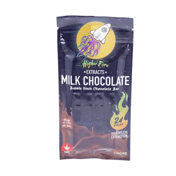 Buy Higher Fire Extracts - Bubble Hash Chocolate Bar - Milk 1000mg THC at MMJ Express Online Shop