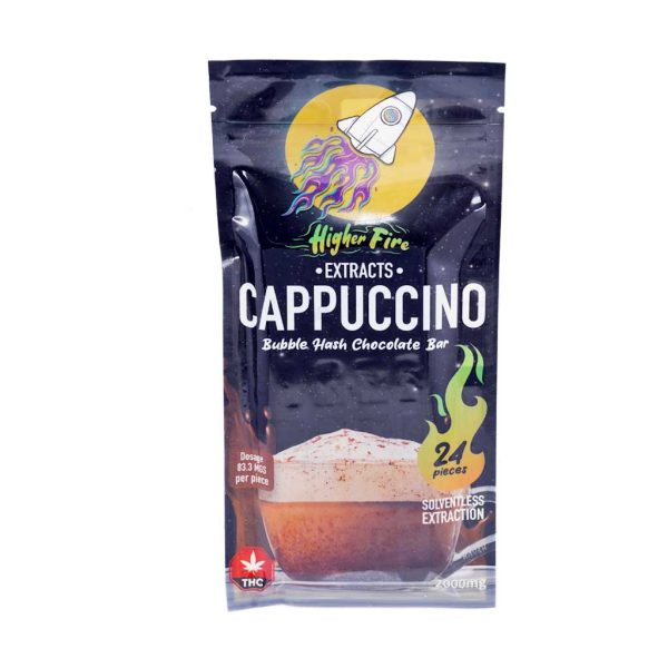 Buy Higher Fire Extracts - Bubble Hash Chocolate Bar - Cappuccino 2000mg THC at MMJ Express Online Shop