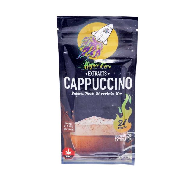 Buy Higher Fire Extracts - Bubble Hash Chocolate Bar - Cappuccino 1000mg THC at MMJ Express Online Shop