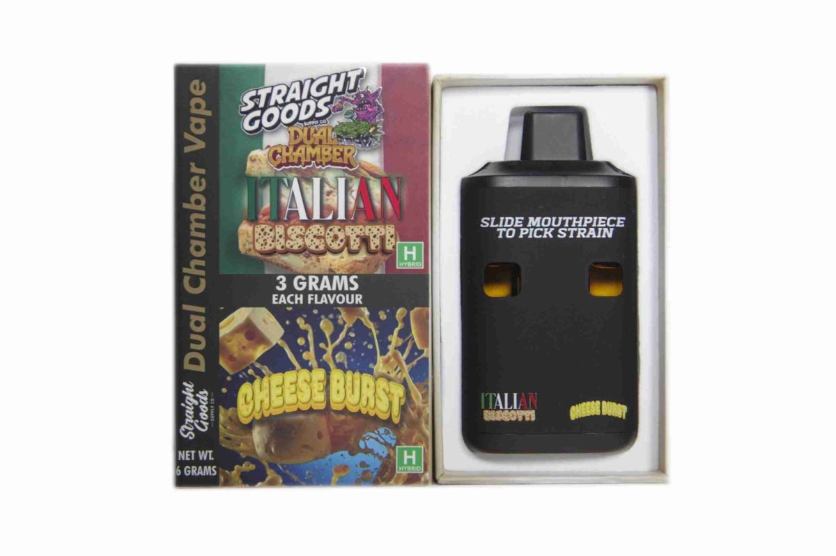 Buy Straight Goods - Dual Chamber Vape - Italian Biscotti + Cheese Burst (3 Grams + 3 Grams) at MMJ Express Online Shop
