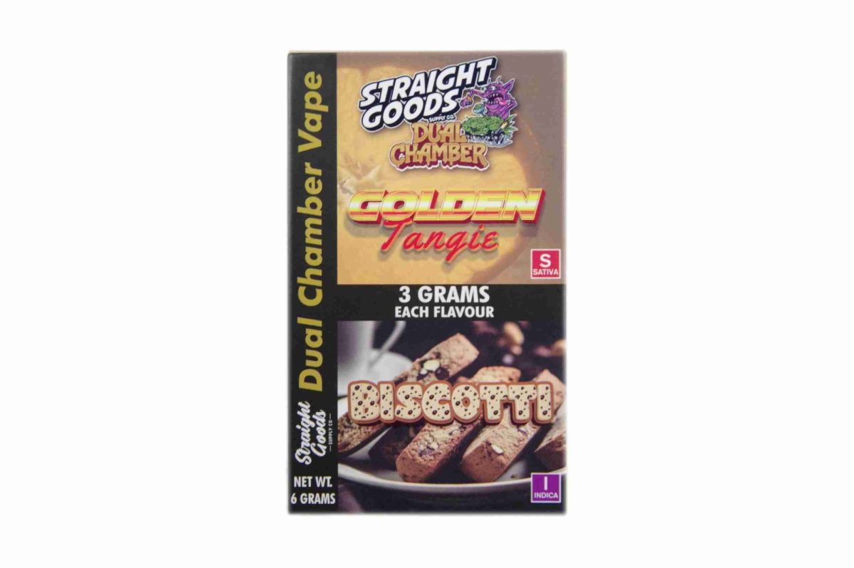 Buy Straight Goods - Dual Chamber Vape - Golden Tangie + Biscotti (3 Grams + 3 Grams) at MMJ Express Online Shop