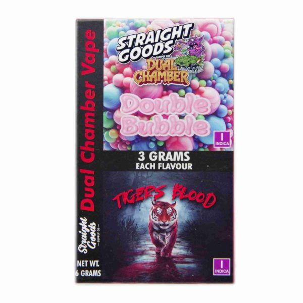 Buy Straight Goods - Dual Chamber Vape - Double Bubble + Tigers Blood (3 Grams + 3 Grams) at MMJ Express Online Shop