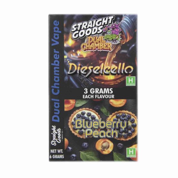 Buy Straight Goods - Dual Chamber Vape - Dieselcello + Blueberry Peach (3 Grams + 3 Grams) at MMJ Express Online Shop