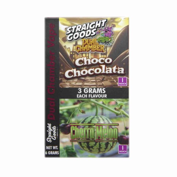 Buy Straight Goods - Dual Chamber Vape - Choco Chocolata + Cherra Melon (3 Grams + 3 Grams) at MMJ Express Online Shop
