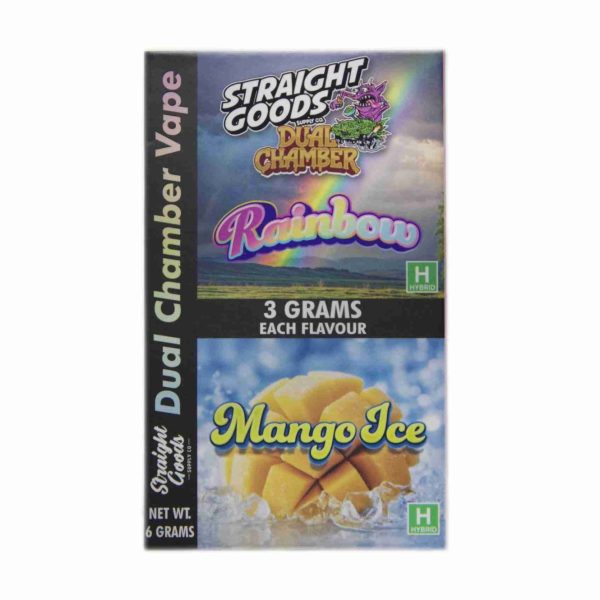 Buy Straight Goods - Dual Chamber Vape - Rainbow + Mango Ice (3 Grams + 3 Grams) at MMJ Express Online Shop