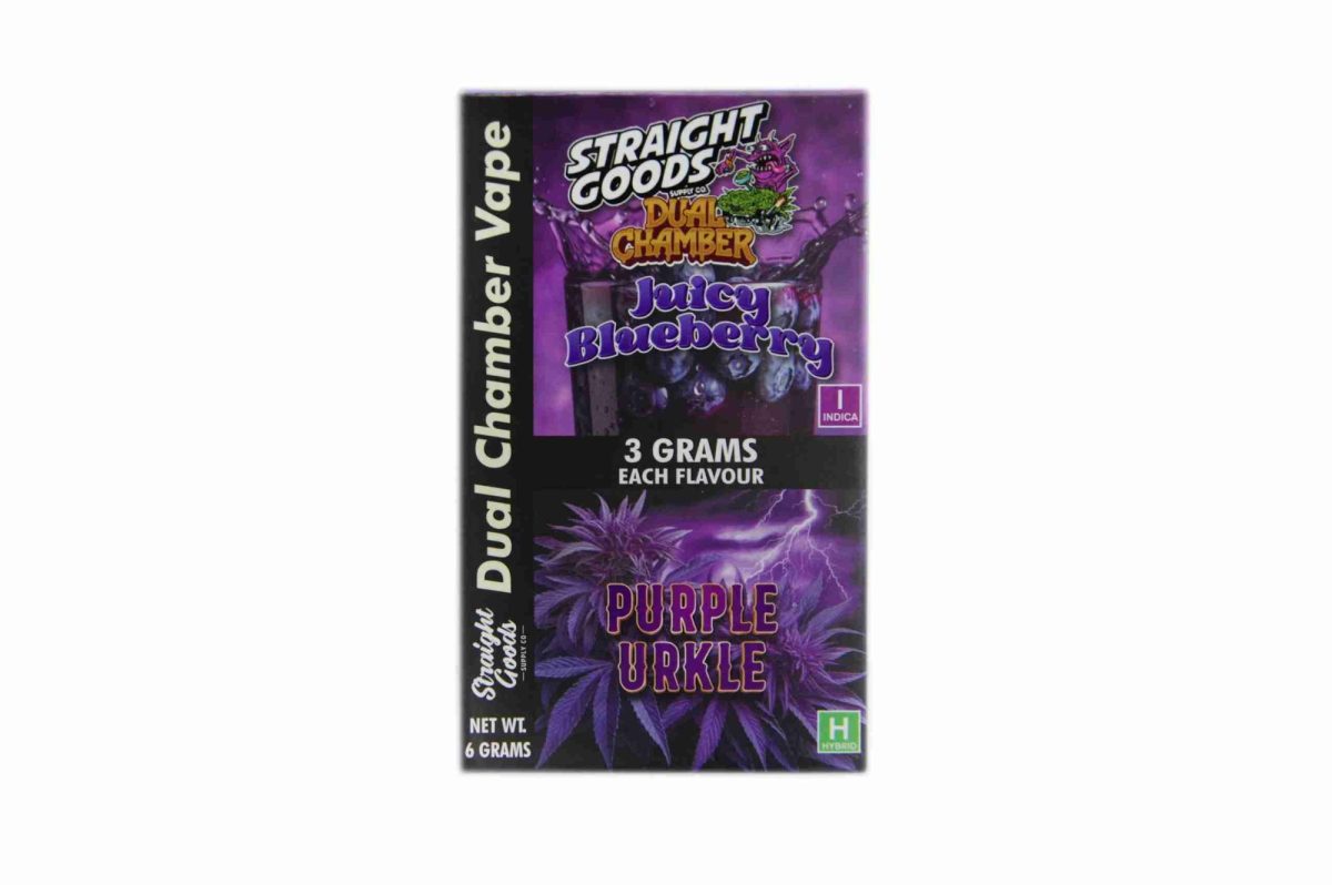 Buy Straight Goods - Dual Chamber Vape - Juicy Blueberry x Purple Urkle (3 Grams + 3 Grams) at MMJ Express Online Shop