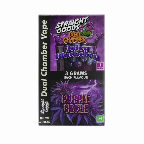 Buy Straight Goods - Dual Chamber Vape - Juicy Blueberry x Purple Urkle (3 Grams + 3 Grams) at MMJ Express Online Shop