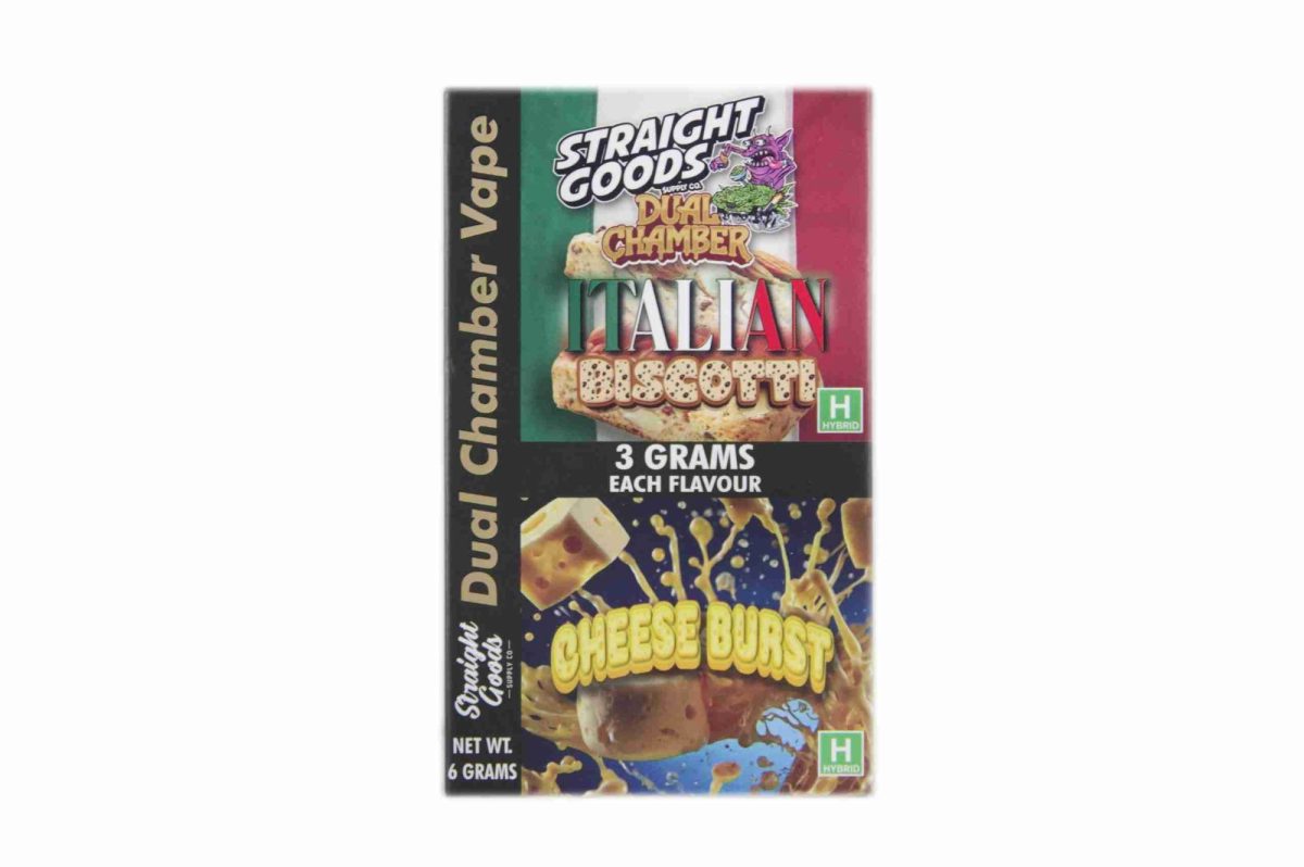 Buy Straight Goods - Dual Chamber Vape - Italian Biscotti + Cheese Burst (3 Grams + 3 Grams) at MMJ Express Online Shop