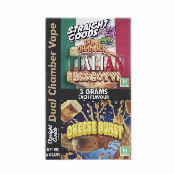 Buy Straight Goods - Dual Chamber Vape - Italian Biscotti + Cheese Burst (3 Grams + 3 Grams) at MMJ Express Online Shop
