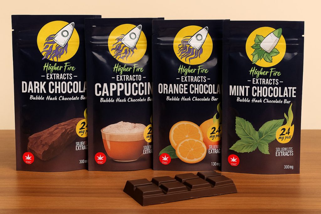 Higher Fire Extracts Bubble Hash Chocolate: A Gourmet Cannabis Edible Experience
