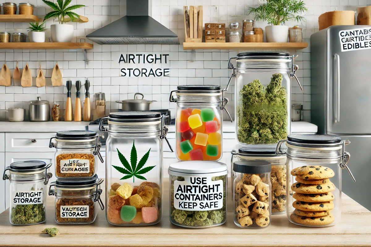 best storage tips for edibles - airtight container