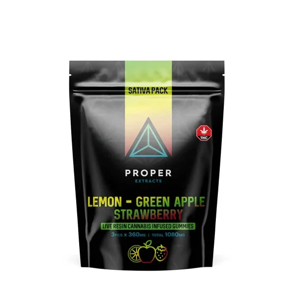 Buy Proper Extracts Edibles - Triangles 1080mg Live Resin Gummies - Sativa Pack at MMJ Express Online Shop