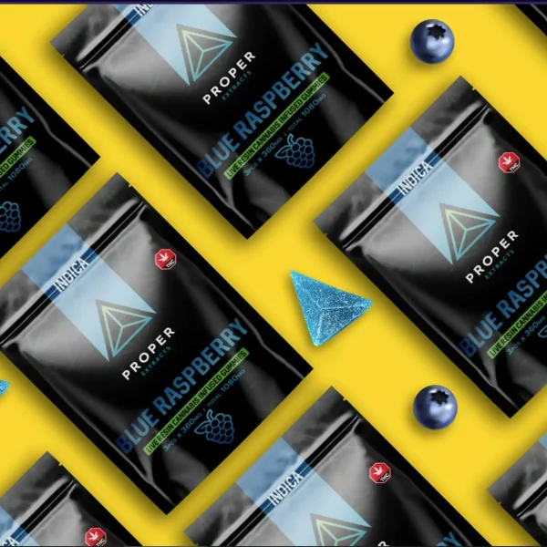 Buy Proper Extracts Edibles - Triangles 360mg Live Resin Gummies - Blue Raspberry at MMJ Express Online Shop