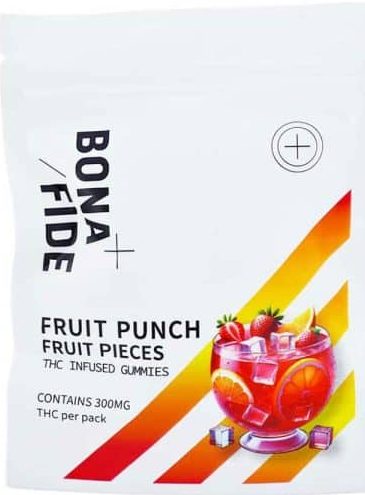 Buy Bonafide – Fruit Punch Fruit Pieces 300mg THC (Indica) at MMJ Express Online Shop