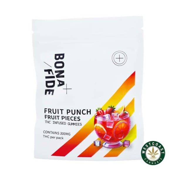 Buy Bonafide – Fruit Punch Fruit Pieces 300mg THC (Indica) at MMJ Express Online Shop