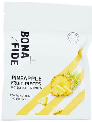 Buy Bonafide – Pineapple Fruit Pieces 300mg THC (Indica) at MMJ Express Online Shop