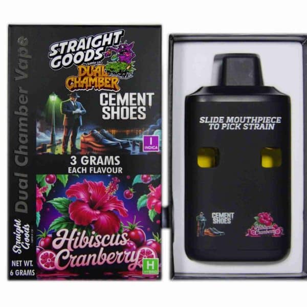 Buy Straight Goods - Dual Chamber Vape - Cement Shoes + Hibiscus Cranberry (3 Grams + 3 Grams) at MMJ Express Online Shop