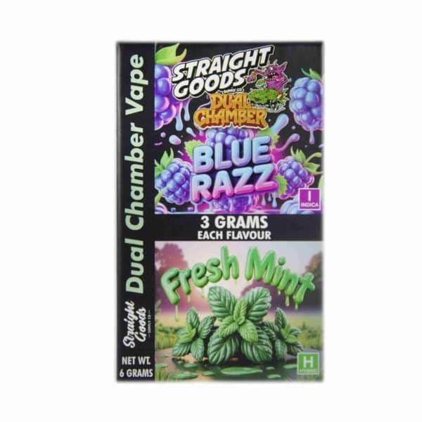 Buy Straight Goods - Dual Chamber Vape - Blue Raz + Fresh Mint (3 Grams + 3 Grams) at MMJ Express Online Shop