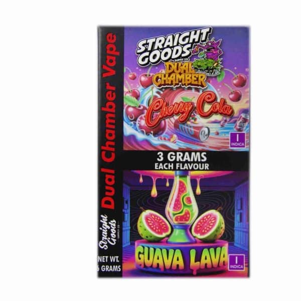 Buy Straight Goods - Dual Chamber Vape - Cherry Cola + Guava Lava (3 Grams + 3 Grams) at MMJ Express Online Shop