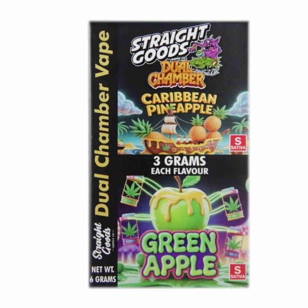 Buy Straight Goods - Dual Chamber Vape - Caribbean Pineapple + Green Apple (3 Grams + 3 Grams) at MMJ Express Online Shop