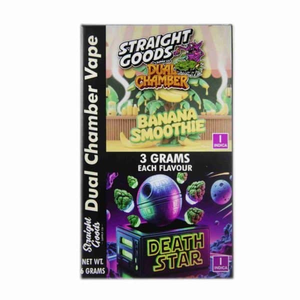 Buy Straight Goods - Dual Chamber Vape - Banana Smoothie + Death Star (3 Grams + 3 Grams) at MMJ Express Online Shop