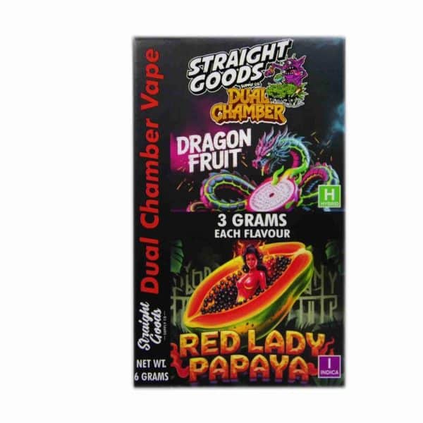 Buy Straight Goods - Dual Chamber Vape - Dragon Fruit + Red Lady Papaya (3 Grams + 3 Grams) at MMJ Express Online Shop