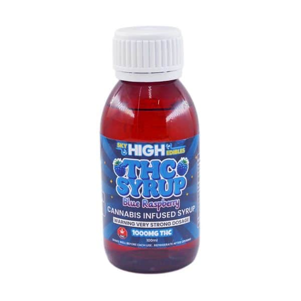 Buy Sky High Syrup - Blue Raspberry 1000mg THC at MMJ Express Online Shop