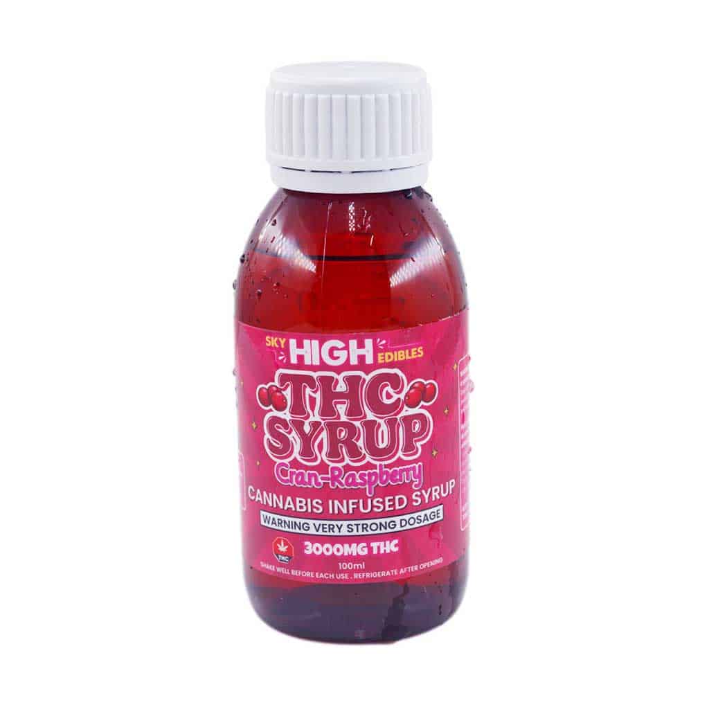 ZA SKYHIGHTHCSYRUP MG CRANRASPBERRY Buy Sky High Syrup - Cran-Raspberry 3000mg THC at MMJ Express Online Shop